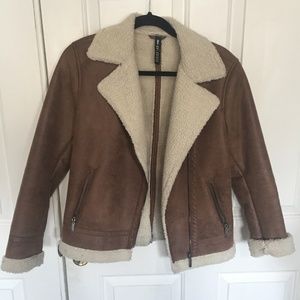 Design Lab: great fall jacket - suede and sherpa